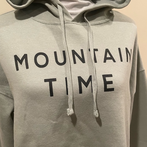 Coastal Culture army green longsleeve crop raw hem hooded sweatshirt extra large - Picture 7 of 11